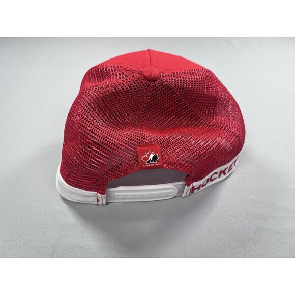 Nike True Hockey Canada Mesh Snapback Hat Red White Maple Leaf Trucker OSFA - Picture 4 of 8